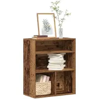vidaXL Boekenkast 60x30x71,5 cm bewerkt hout oud houtkleurig