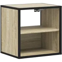 vidaXL Nachtkastje wandgemonteerd 40x31x39,5 cm sonoma eikenkleurig