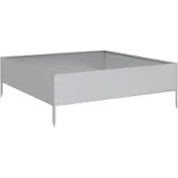 vidaXL Verhoogde plantenbak, 100x100x33,5 cm, verzinkt staal