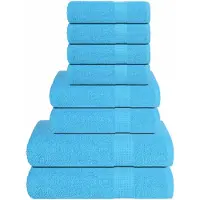 vidaXL 8-delige Handdoekenset FROGN 360 g/m² turquoise