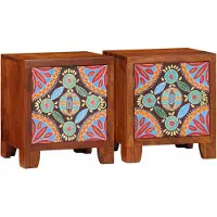 vidaXL Nachtkastje 2 st 40x30x45 cm massief acaciahout