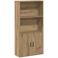 vidaXL Boekenkast 60x24x120 cm bewerkt hout artisanaal eikenkleurig