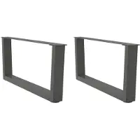 vidaXL Salontafelpoten 2 st V-vormig 70x(30-31,3) cm staal antraciet