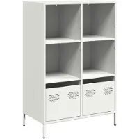 vidaXL Hoge kast 68x39x103,5 cm staal wit
