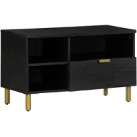 vidaXL TV-kast, zwart, 80x33x46 cm, van houtvezel