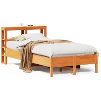 vidaXL Bedframe zonder matras massief grenenhout wasbruin 120x200 cm