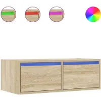 vidaXL TV-kast met LED-verlichting, Sonoma-eikenhout, 75x35,5x25 cm