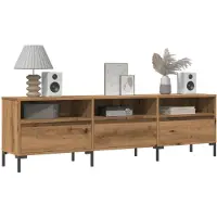 vidaXL Tv-meubel 150x30x44,5 cm bewerkt hout artisanaal eikenkleur