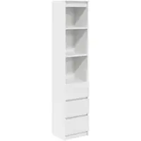 vidaXL Hoge kast 37,5x35x180 cm spaanplaat wit