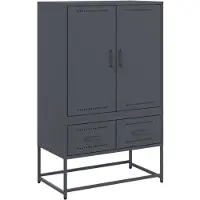 vidaXL Hoge kast 68x39x111,5 cm staal antracietkleurig
