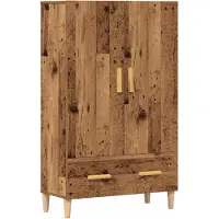 vidaXL Hoge kast 70x31x115 cm bewerkt hout oud houtkleurig