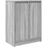 vidaXL Dressoir 57x34x76 cm bewerkt hout grijs sonoma eikenkleurig