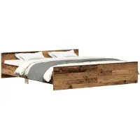 vidaXL Bedframe zonder matras 160x200 cm bewerkt hout oud hout