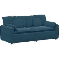 vidaXL Modulaire bank met kussens blauw