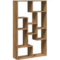 vidaXL Boekenkast 72x20x120,5 cm bewerkt hout artisanaal eikenkleurig