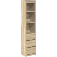 vidaXL Highboard 37,5x35x180 cm spaanplaat sonoma eikenkleurig