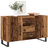 vidaXL Dressoir 100x36x60 cm bewerkt hout oud houtkleurig