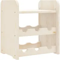 vidaXL Wijnrek met bovenblad 33x25x37 cm massief grenenhout