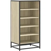 vidaXL Schoenenrek 48x38x97,5 cm bewerkt hout sonoma eikenkleurig