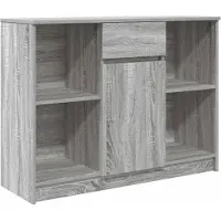 vidaXL Dressoir met lade, grijs Sonoma, 101x35x76 cm, houtvezel