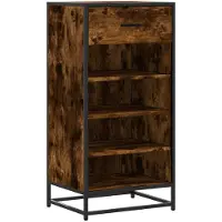 vidaXL Schoenenrek 48x38x97,5 cm bewerkt hout gerookt eikenkleurig