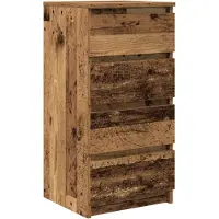 vidaXL Dressoir, uitstraling van oud hout, 37,5 x 35 x 76 cm, houtvezel