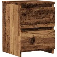 vidaXL Nachtkastje 30x30x40 cm bewerkt hout oud houtkleurig