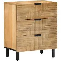 vidaXL Nachtkastje 50x33x60 cm massief mangohout bruin