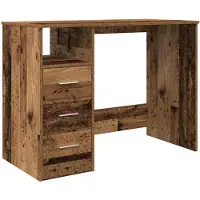 vidaXL Bureau 102x50x76 cm bewerkt hout oud houtkleurig