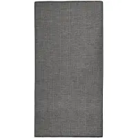 vidaXL Buitenkleed platgeweven 100x200 cm grijs