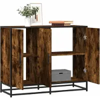 vidaXL Dressoir, gerookt eikenfineer, 94x35x76 cm, houtvezelplaat