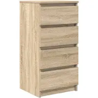 vidaXL Dressoir 37,5x35x76cm bewerkt hout sonoma eikenkleurig
