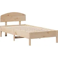 vidaXL Bedframe zonder matras massief grenenhout 75x190 cm