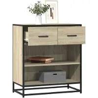 vidaXL Dressoir Sonoma-eikenhout, 68x35x76 cm, houtvezel