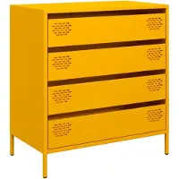 vidaXL Dressoir, mostergele kleur, 68x39x73,5 cm, koudgewalst staal