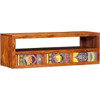 vidaXL Tv-wandmeubel 90x30x30 massief acaciahout meerkleurig