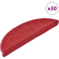 vidaXL Zelfklevende trapmatten 30 st 56 x 17 x 3 cm Non-Slip Rood