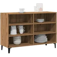 vidaXL Dressoir 103,5x35x70 cm bewerkt hout artisanaal eikenkleurig