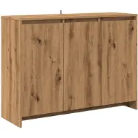 vidaXL Dressoir 102x33x75 cm bewerkt hout artisanaal eikenkleurig