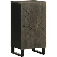 vidaXL Dressoir 40x33x75 cm massief mangohout zwart