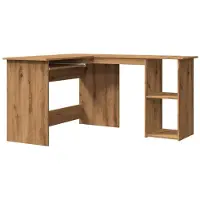 vidaXL Hoekbureau Artisan-eikenhout, 120x140x75 cm, houtvezel