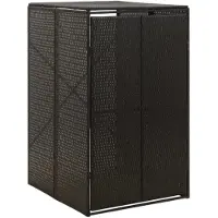 vidaXL Containerberging enkel 70x80x117 cm poly rattan zwart