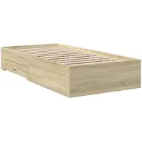vidaXL Bedframe met lades bewerkt hout sonoma eikenkleurig 90x200 cm