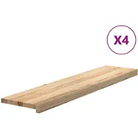 vidaXL Traptreden 4 st 110x30x2 cm onbehandeld massief eikenhout