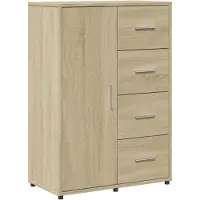 DKD Home Decor Dressoir 60x31x84 cm bewerkt hout sonoma eikenkleurig