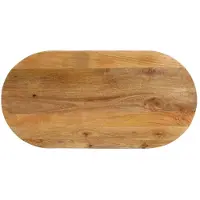 vidaXL Tafelblad ovaal 100x40x2,5 cm massief mangohout