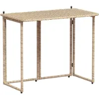 vidaXL Tuintafel inklapbaar 90x51x75 cm poly rattan beige