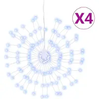 vidaXL Kerstverlichting vuurwerk 4 st 140 koudwitte LED's 17 cm