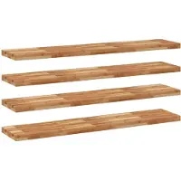 vidaXL Wandschappen 4 st zwevend olieafwerking 160x30x4 cm acaciahout