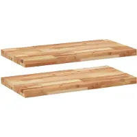 vidaXL Wandschappen 2 st zwevend olieafwerking 60x40x4 cm acaciahout